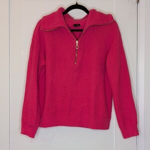 Talbots Bright Pink Ribbed Knit Sweater